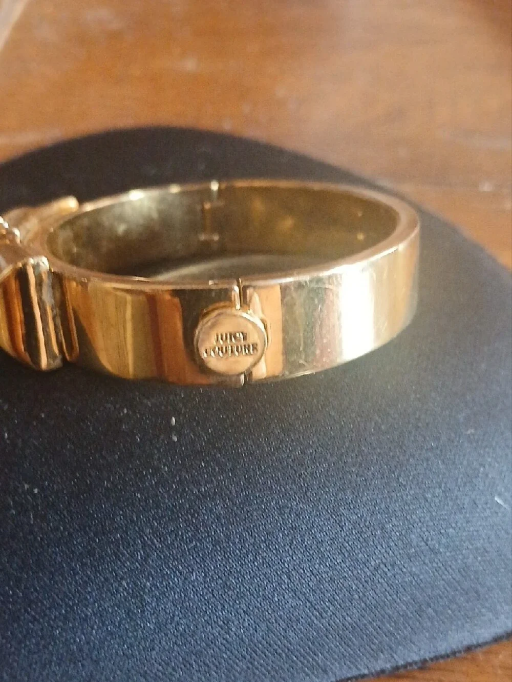 Juicy Couture Gold Pyramid Stud and Crystal Pavé Bangle Vintage